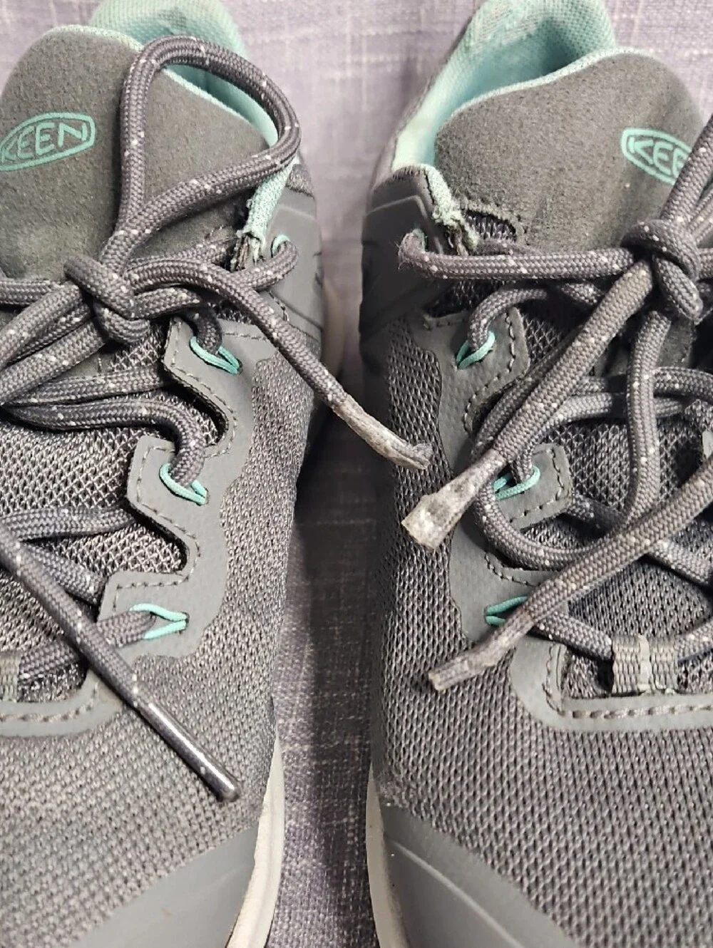 KEEN Explore Vent Women's Hiking Shoes Gray Teal Low Top Sneakers